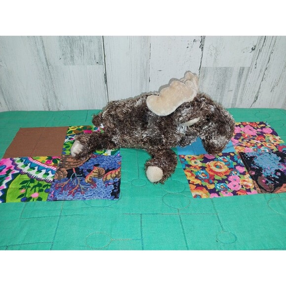 Douglas Soft & Cuddly Dark Brown Moose Plush 9" - Picture 2 of 5